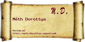 Méth Dorottya névjegykártya